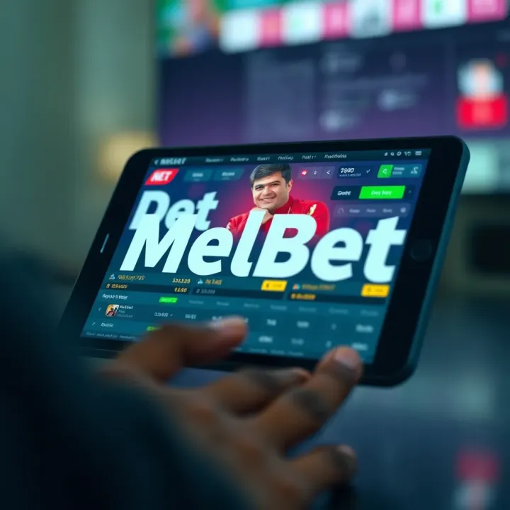 User interface of Melbet platform displaying betting options alongside live sports scores
