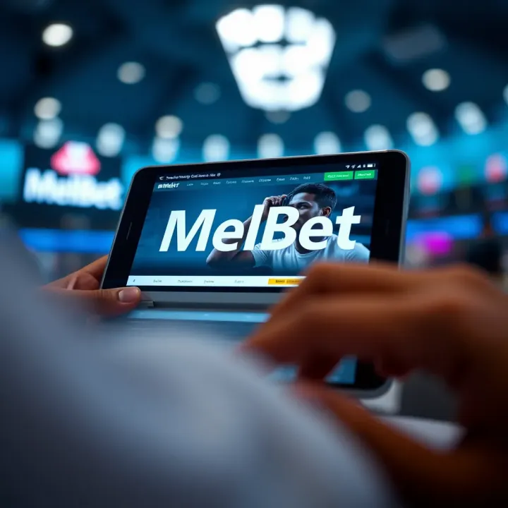 User interface showing Melbet registration page on a mobile device