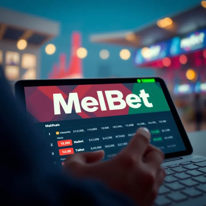 Mobile phone displaying Melbet app with secure payment methods available in Nigeria