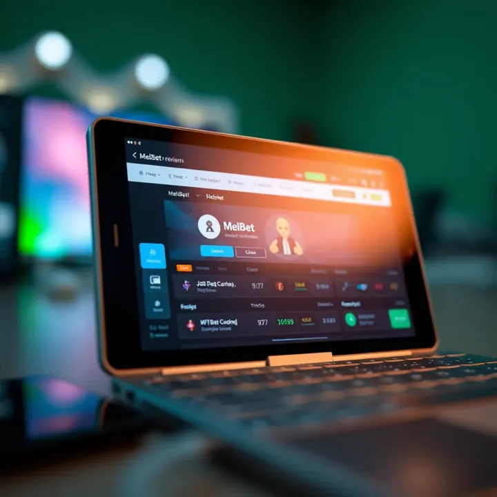User interface of Melbet platform showing live match statistics and current betting options