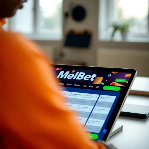 Mobile device displaying the Mlita Melbet old login platform interface in Nigeria