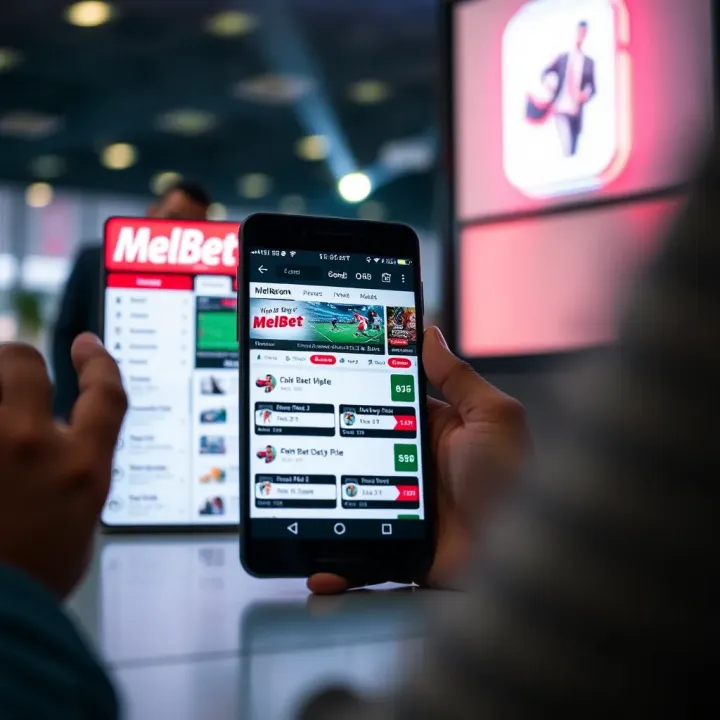 Overview of Melbet's online betting platform interface showing market options and betting odds